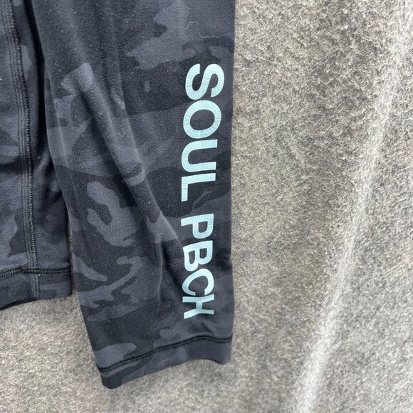 Lululemon Leggings Women 6 Black Camo Wunder Under High Rise Crop SoulCycle - Picture 8 of 10
